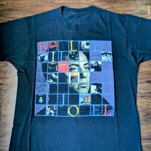 Authentic 1989 Billy Joel vintage storm front concert tee black size M-L vntg